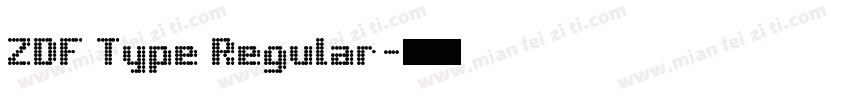 ZDF Type Regular字体转换